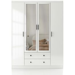 Vaatekaappi Linento Furniture Lavinia 1054 140cm valkoinen