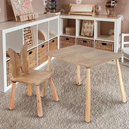 Lasten pöytäsetti Linento Furniture BLTYZ-AKTV062, vaaleanruskea