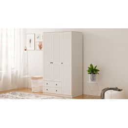 Vaatekaappi Linento Furniture Rb-062-01, 105x210cm, mattavalkoinen