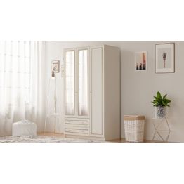 Vaatekaappi Linento Furniture Rb-077-02, 105x210cm, mattavalkoinen