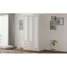 Vaatekaappi Linento Furniture Rb-093-01, 105x182cm, mattavalkoinen