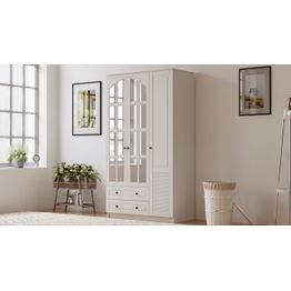 Vaatekaappi Linento Furniture Rb-111, 105x210cm, mattavalkoinen