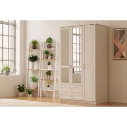 Vaatekaappi Linento Furniture Rb-119-02, 105x210cm, mattavalkoinen