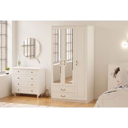 Vaatekaappi Linento Furniture Rb-176, 105x210cm, mattavalkoinen