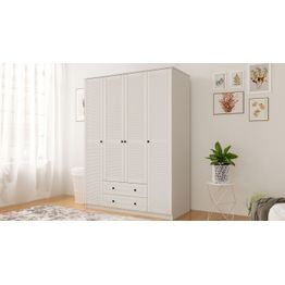 Vaatekaappi Linento Furniture Rb-063-01, 140x210cm, mattavalkoinen