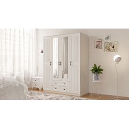 Vaatekaappi Linento Furniture Rb-074, 140x184cm, mattavalkoinen