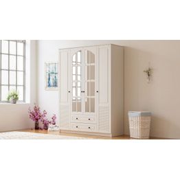 Vaatekaappi Linento Furniture Rb-113, 140x210cm, mattavalkoinen