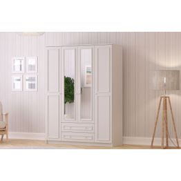 Vaatekaappi Linento Furniture Rb-186-02, 140x182cm, mattavalkoinen