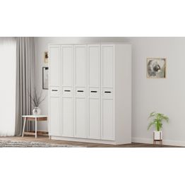 Vaatekaappi Linento Furniture Rb-168-01-005, 175x210cm, mattavalkoinen