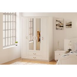 Vaatekaappi Linento Furniture Rb-177, 140x210cm, mattavalkoinen