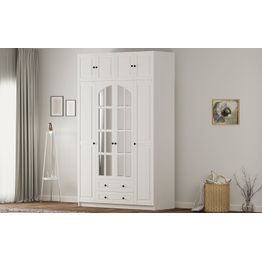 Vaatekaappi Linento Furniture Rb-185-11, 140x210cm, mattavalkoinen