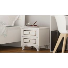 Yöpöytä Linento Furniture Rb-103, 40x45cm, mattavalkoinen