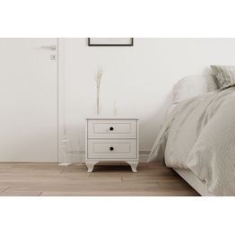 Yöpöytä Linento Furniture Rb-058, 40x45cm, mattavalkoinen