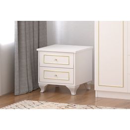 Yöpöytä Linento Furniture Rb-090, 40x45cm, mattavalkoinen