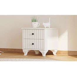 Yöpöytä Linento Furniture Rb-185-08, 40x45cm, mattavalkoinen
