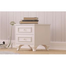 Yöpöytä Linento Furniture Rb-186-07, 40x45cm, mattavalkoinen