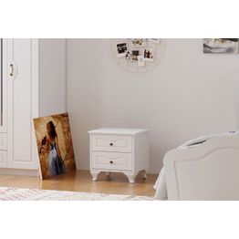 Yöpöytä Linento Furniture Rb-179, 40x45cm, mattavalkoinen