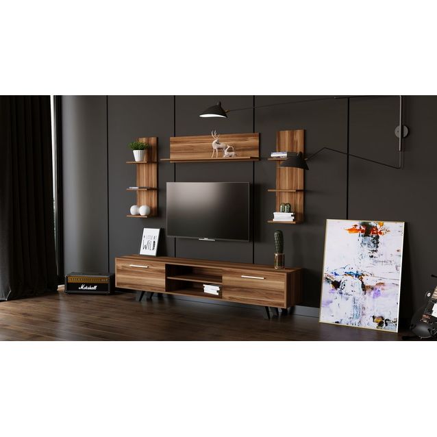 TV-taso Linento Furniture Rb-165, leveys 180cm, ruskea