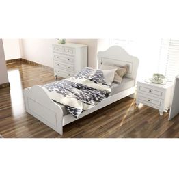 Sängynrunko Linento Furniture Rb-088, 90x190cm, mattavalkoinen