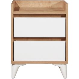 Yöpöytä Linento Furniture Tuvalle 041 tammi/valkoinen