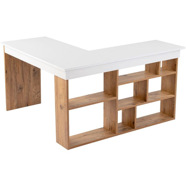 Työpöytä Linento Furniture Vesper valkoinen/mänty