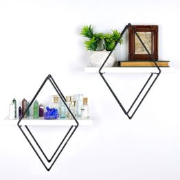 Metallinen seinähylly Linento Furniture Wr057, valkoinen