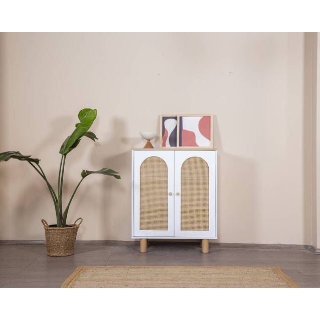 Senkki Linento Furniture Bohem, 90x105cm, ruskea/valkoinen