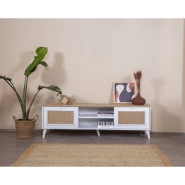 TV-taso Linento Furniture Mount, leveys 180cm, ruskea/valkoinen