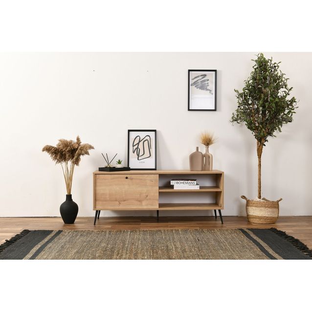 TV-taso Linento Furniture Calvin, leveys 140cm, ruskea