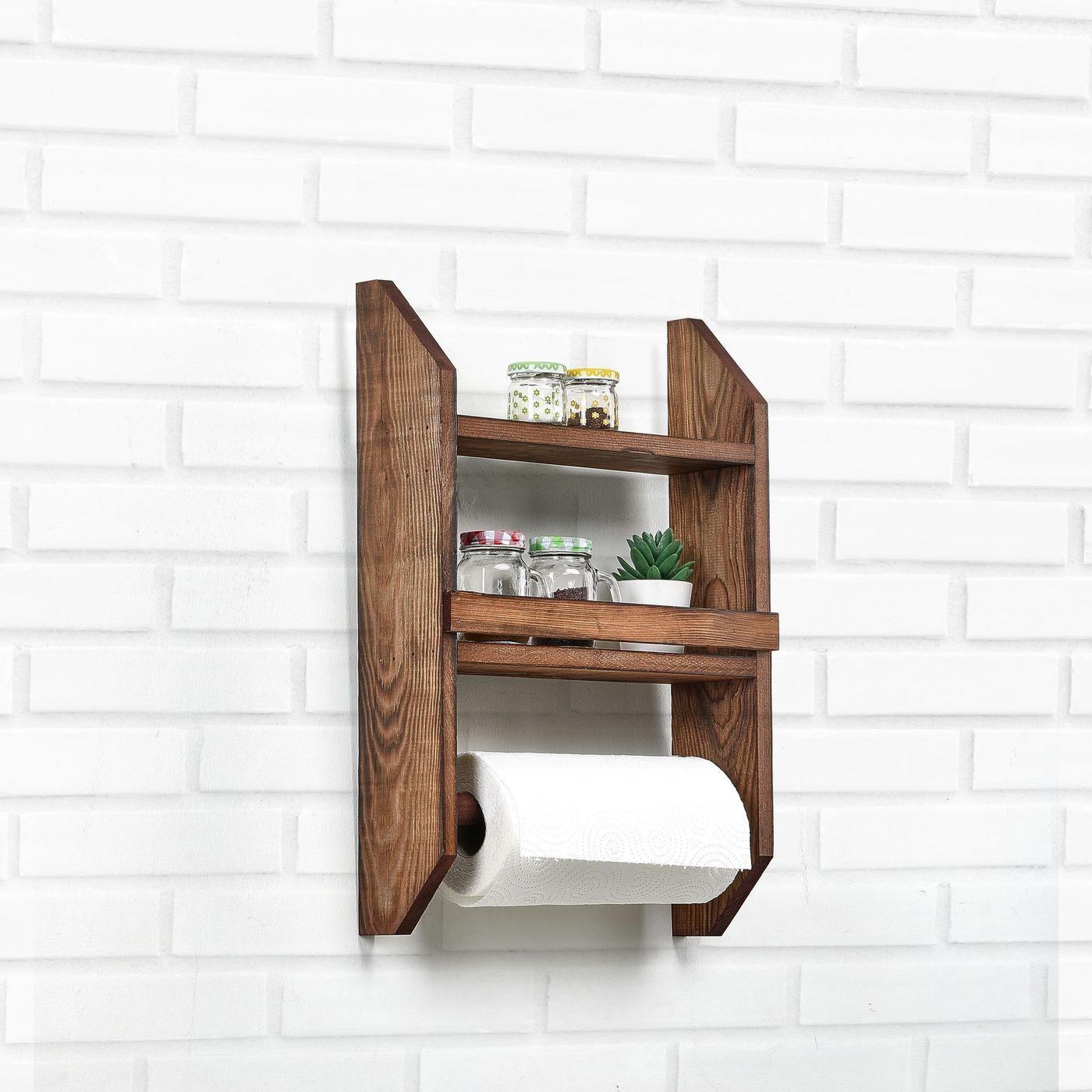Puinen Hylly Linento Furniture Spice Ruskea puinen-hylly-linento-furniture-spice-ruskea