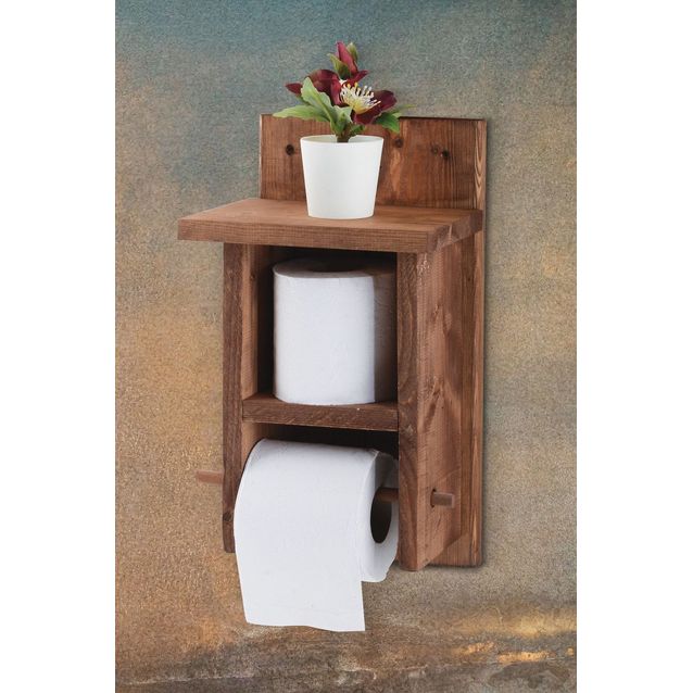 WC-paperiteline Linento Toilet Paper Hanger, ruskea