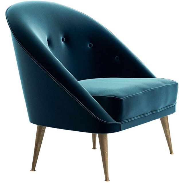 Nojatuoli Linento Furniture Matilda petroolinsininen