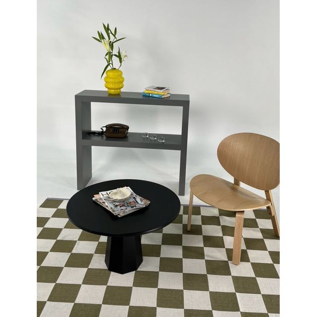 Sohvapöytä Linento Furniture Lilyum, Ø69cm, musta