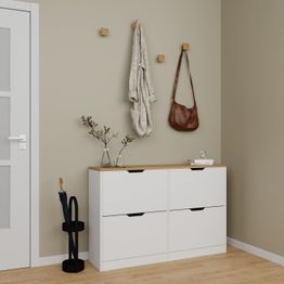 Kenkäkaappi Linento Furniture Duru - 1750, mattavalkoinen