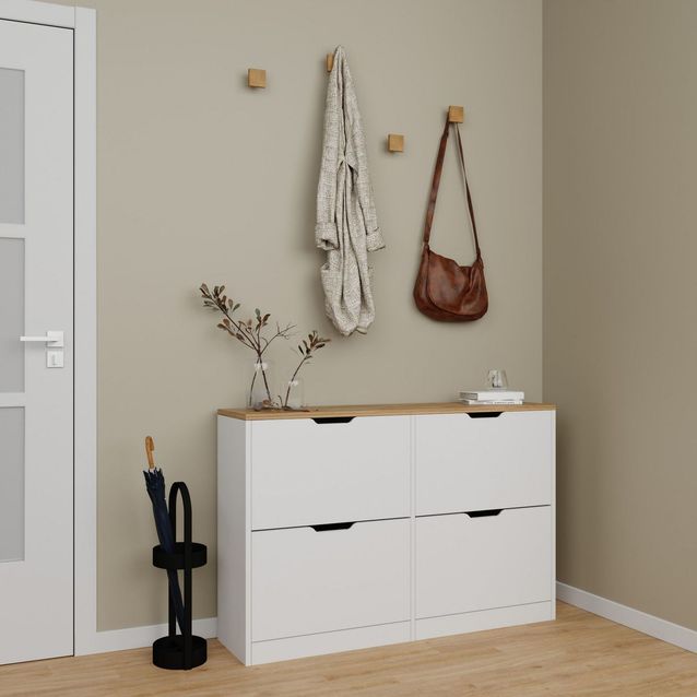 Kenkäkaappi Linento Furniture Duru - 1750, mattavalkoinen