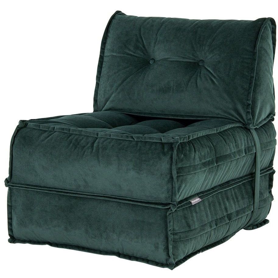 Vuodetuoli Linento Furniture Mocca sametti petroolinvihreä