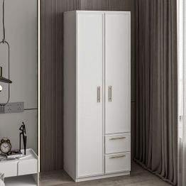 Vaatekaappi Linento Furniture Vespera 2, 60x171.8cm, valkoinen