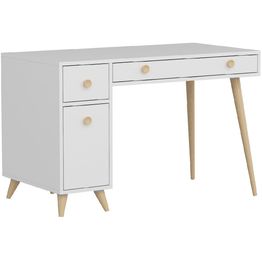 Työpöytä Linento Furniture Inarch valkoinen/tammi