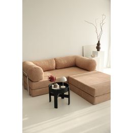 Divaanivuodesohva Linento Furniture Nook, 2-istuttava, ruskea sametti