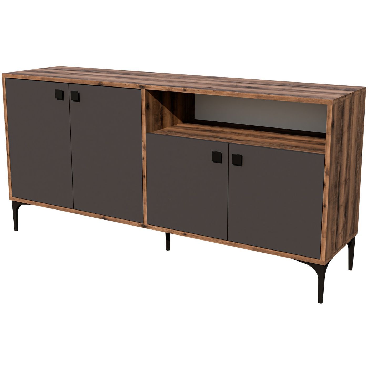 Senkki Linento Furniture Artemis 1644 saksanpähkinä/antrasiitti