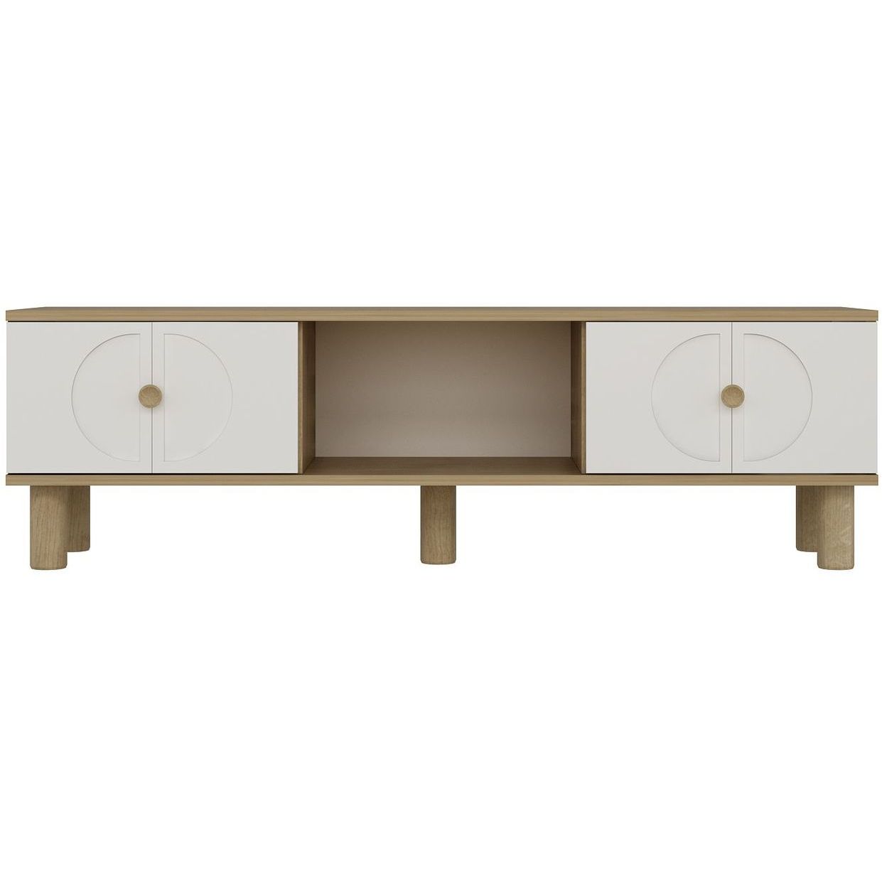 TV-taso Linento Furniture Inci Bohem, 150cm, ruskea/valkoinen