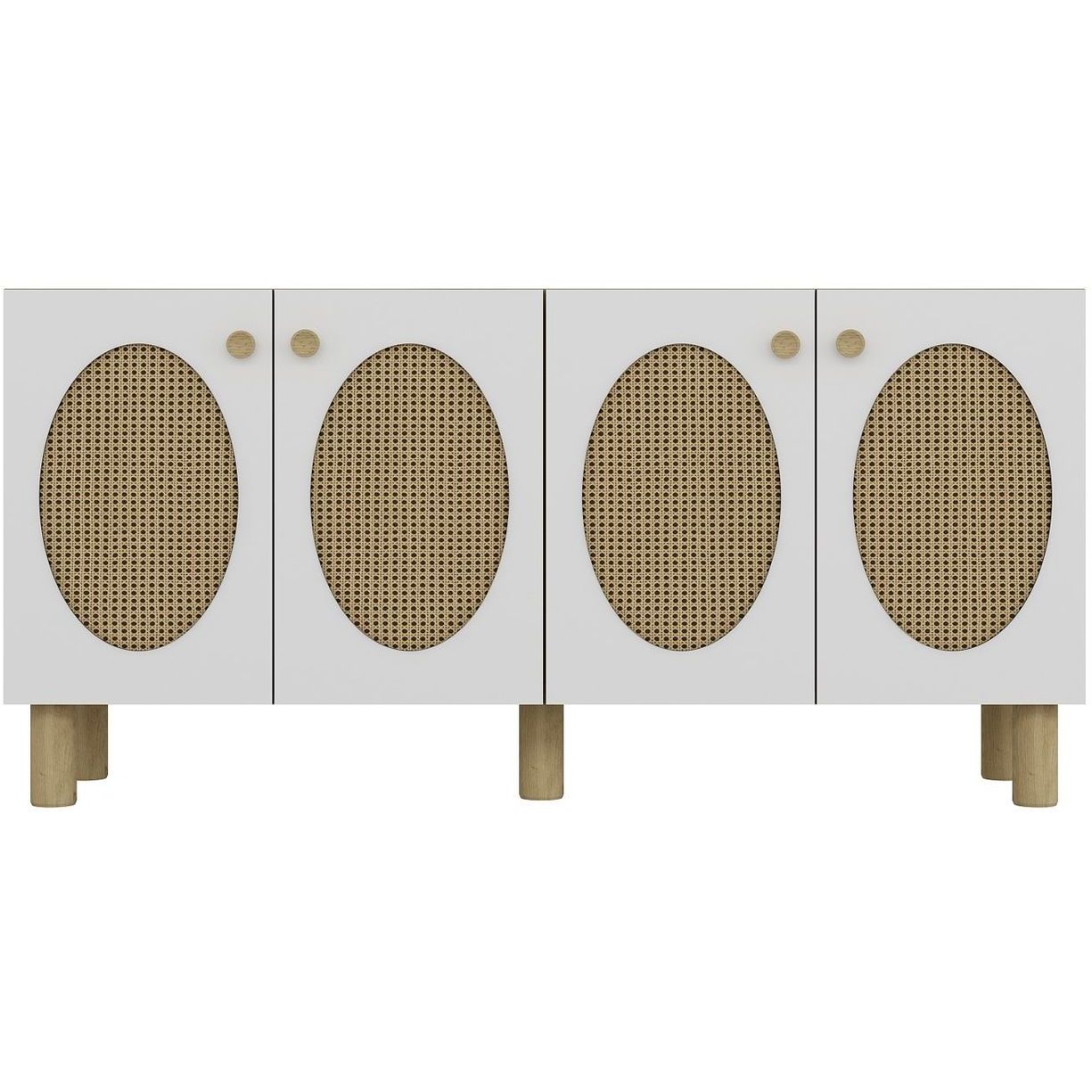 Senkki Linento Furniture Elisa KB150 Bohem, leveys 150cm, valkoinen/ruskea