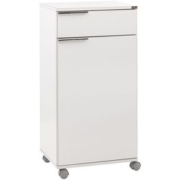 Kaappi pyörillä Linento Furniture ADR-411-PP-1, 50x100cm, valkoinen