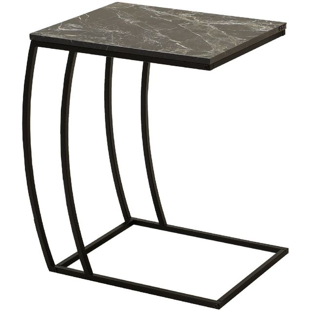 Sivupöytä Linento Furniture SHP-908-QQ-1 musta/marmori