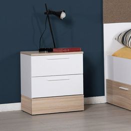 Yöpöytä Linento Furniture Kmd-820-Mb-1, 45x40cm, ruskea/valkoinen