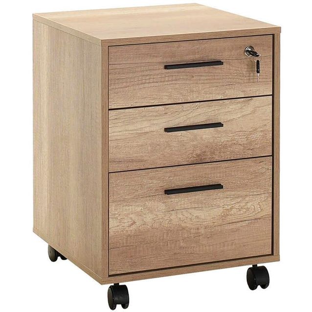 Laatikosto Linento Furniture NKS-530-TT-1, lukollisella laatikolla, ruskea