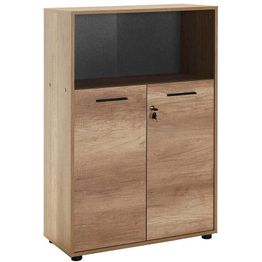 Lukollinen kaappi Linento Furniture NKT-532-TT-1, leveys 72cm, korkeus 110cm, ruskea