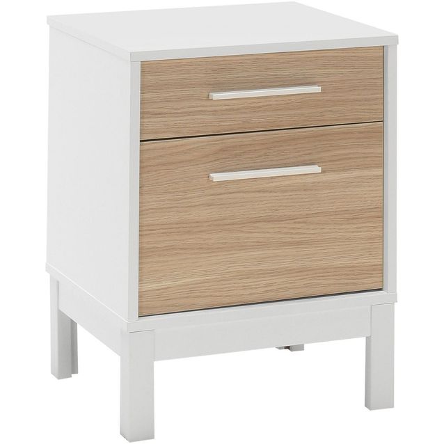 Yöpöytä Linento Furniture KMD-1411-MB-1, ruskea/valkoinen