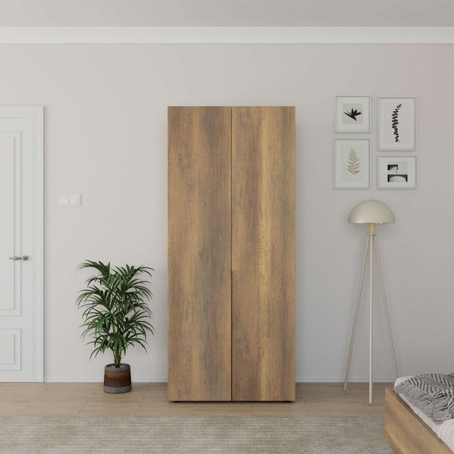 Vaatekaappi Linento Furniture GRD-1726-OO-2, 60x121cm, pähkinänruskea