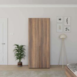 Vaatekaappi Linento Furniture GRD-1725-OO-2, 90x210cm, pähkinänruskea